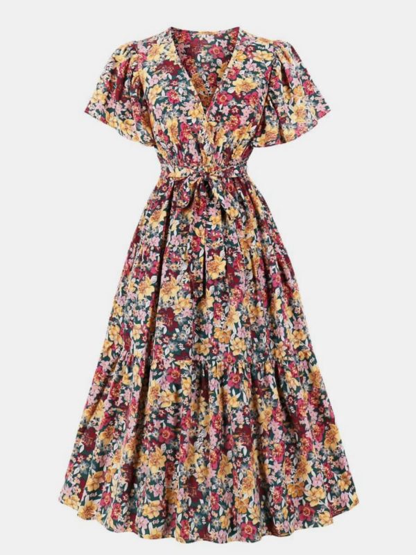 Vintage Dress, Flare Sleeve
