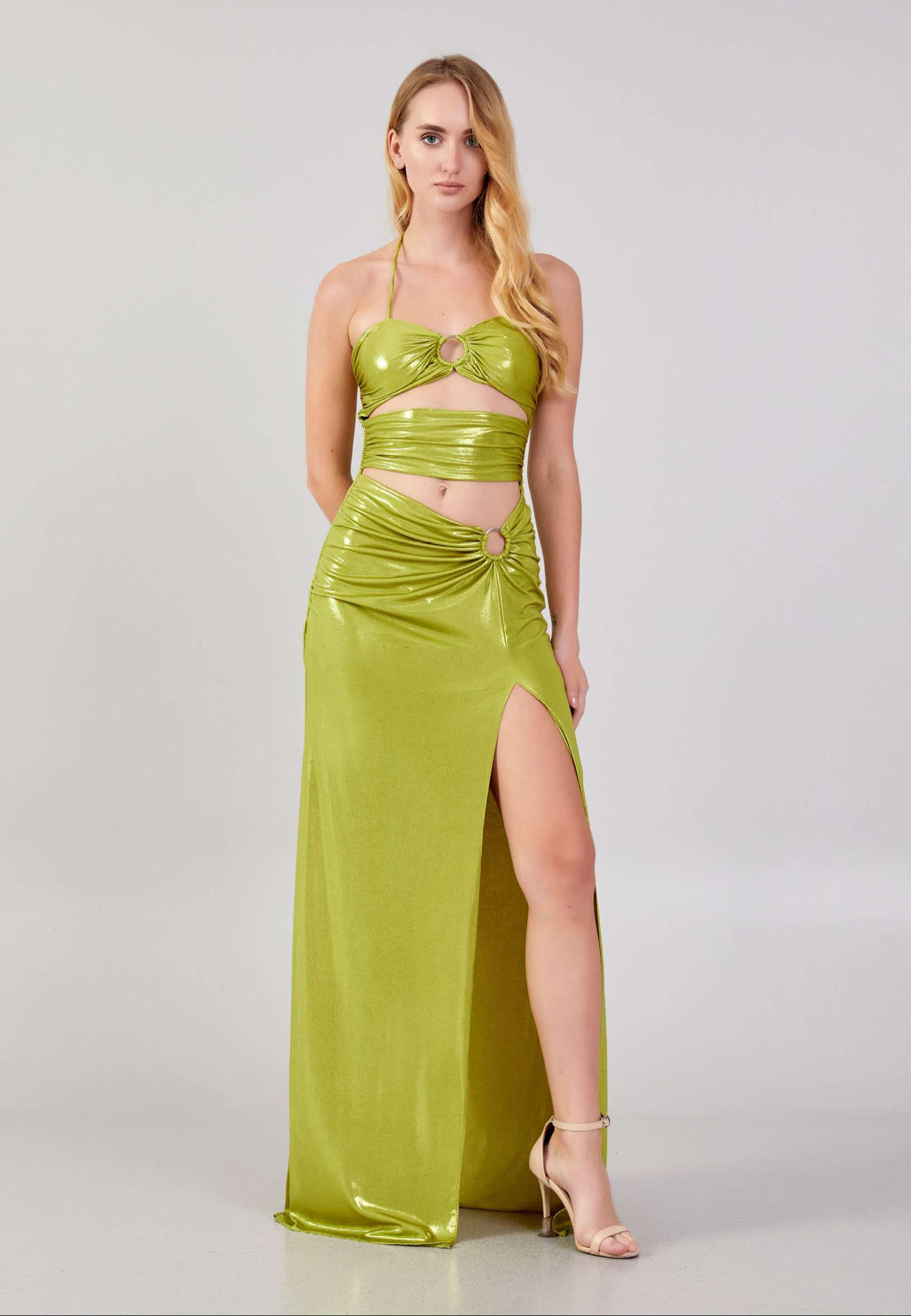 Green Sleeveless Cocktail Dress