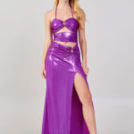 Purple Sleeveless Cocktail Dress